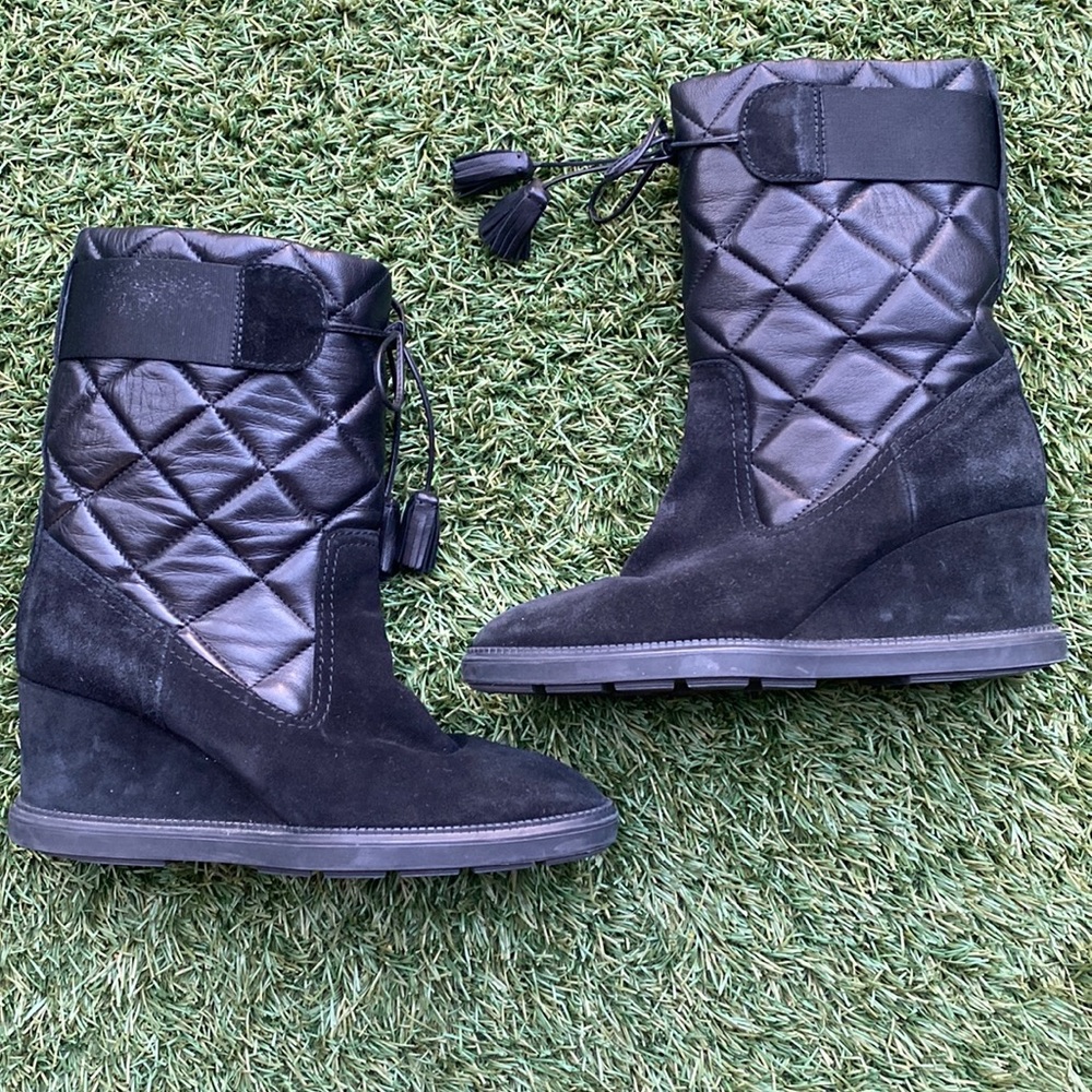 Aquatalia “Caliana” Water Resistant Suede Leather Boots